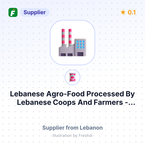 Lebanese Agro-Food Processed By Lebanese Coops And Farmers - Artisanal  – summary card, no photo uploaded yet