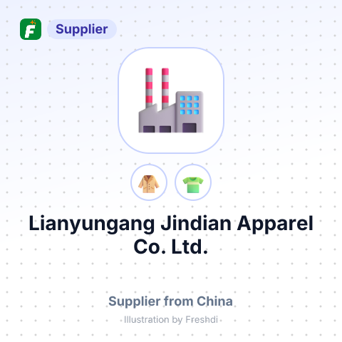 Lianyungang Jindian Apparel Co., Ltd. – summary card, no photo uploaded yet