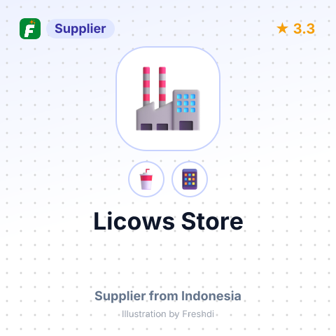 Licows Store – summary card, no photo uploaded yet