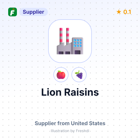 Lion Raisins  – summary card, no photo uploaded yet