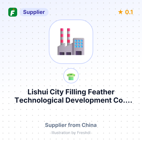 Lishui City Filling Feather Technological Development Co., Ltd. – summary card, no photo uploaded yet