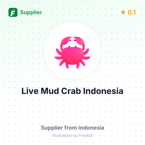 Live Mud Crab Indonesia  – summary card, no photo uploaded yet