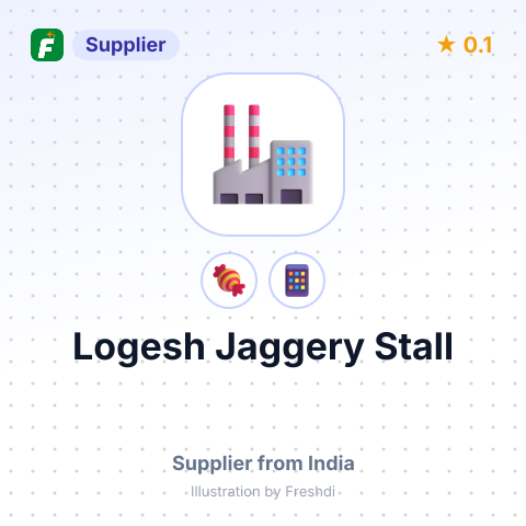 Logesh Jaggery Stall  – summary card, no photo uploaded yet