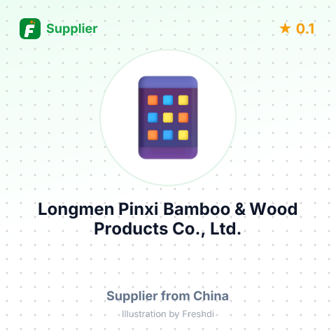 Longmen Pinxi Bamboo & Wood Products Co., Ltd. – summary card, no photo uploaded yet