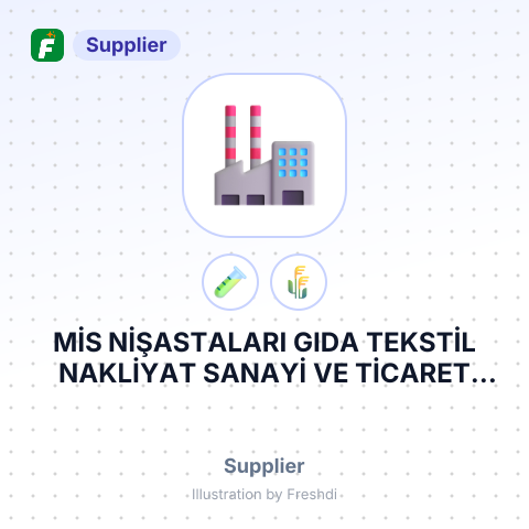 MİS NİŞASTALARI GIDA TEKSTİL NAKLİYAT SANAYİ VE TİCARET LİMİTED ŞİRKETİ – summary card, no photo uploaded yet
