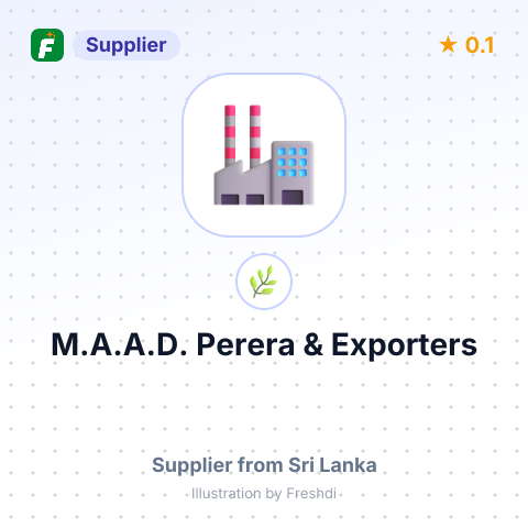M.A.A.D. Perera & Exporters  – summary card, no photo uploaded yet
