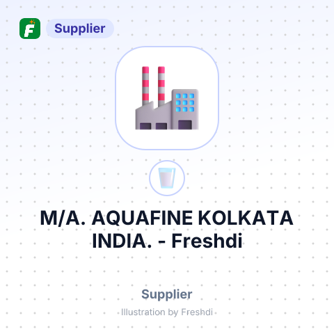 M/A. AQUAFINE KOLKATA INDIA. – summary card, no photo uploaded yet