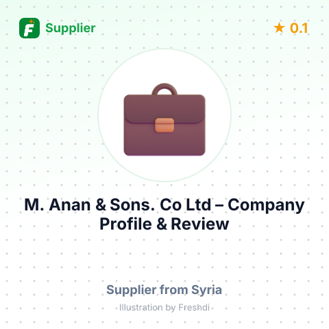 M. Anan & Sons. Co, Ltd – summary card, no photo uploaded yet