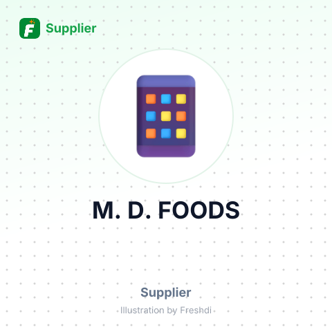 M. D. FOODS – summary card, no photo uploaded yet