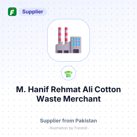 M. Hanif Rehmat Ali Cotton Waste Merchant – summary card, no photo uploaded yet