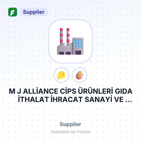 M J ALLİANCE CİPS ÜRÜNLERİ GIDA İTHALAT İHRACAT SANAYİ VE TİCARET LİMİTED ŞİRKETİ – summary card, no photo uploaded yet