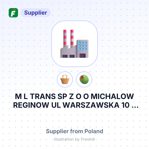 M L TRANS SP Z O O MICHALOW REGINOW UL WARSZAWSKA 10 E 05 119 LEGIONOWO – summary card, no photo uploaded yet