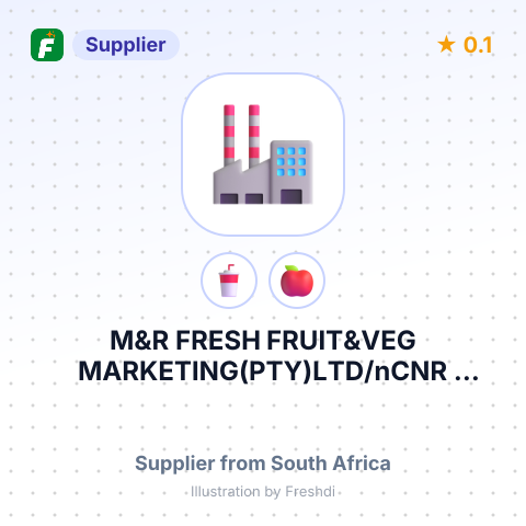 M&R FRESH FRUIT&VEG MARKETING(PTY)LTD/nCNR BENBOW CIRCLE&GUNNERS CIRCLE/n134G – summary card, no photo uploaded yet