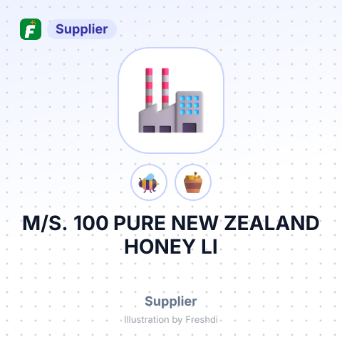 M/S. 100 PURE NEW ZEALAND HONEY LI – summary card, no photo uploaded yet