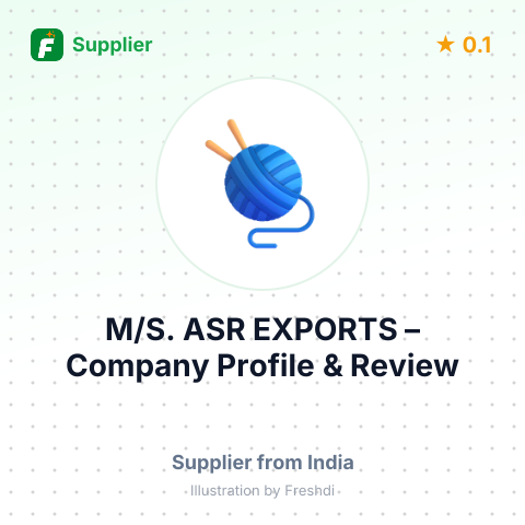 M/S. ASR EXPORTS – summary card, no photo uploaded yet