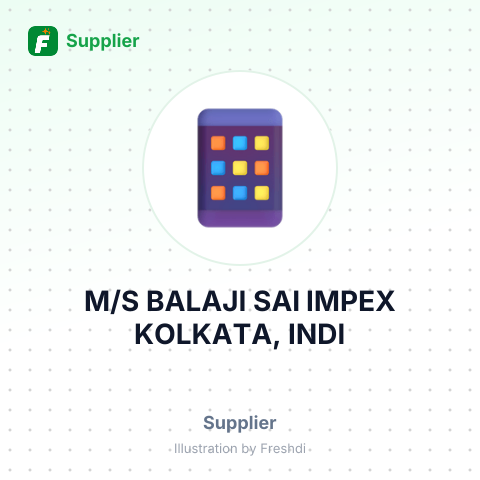 M/S BALAJI SAI IMPEX KOLKATA, INDI – summary card, no photo uploaded yet