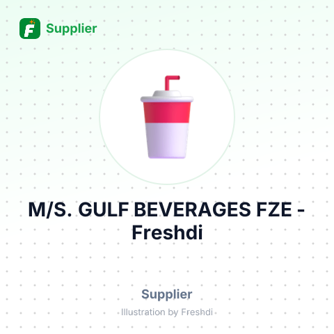 M/S. GULF BEVERAGES FZE – summary card, no photo uploaded yet