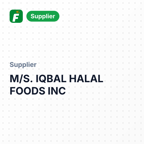 M/S. IQBAL HALAL FOODS INC – summary card, no photo uploaded yet