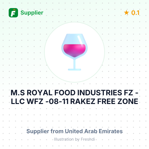M.S ROYAL FOOD INDUSTRIES FZ -LLC WFZ -08-11 RAKEZ FREE ZONE – summary card, no photo uploaded yet