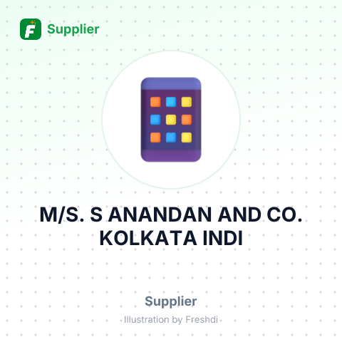 M/S. S ANANDAN AND CO. KOLKATA INDI – summary card, no photo uploaded yet