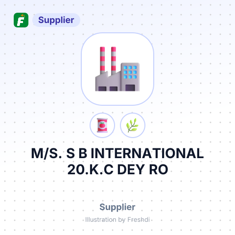 M/S. S B INTERNATIONAL 20.K.C DEY RO – summary card, no photo uploaded yet