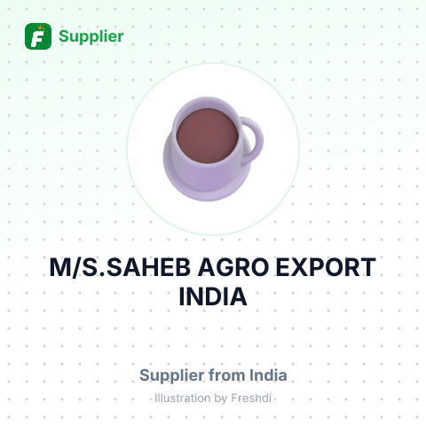 M/S.SAHEB AGRO EXPORT, INDIA – summary card, no photo uploaded yet