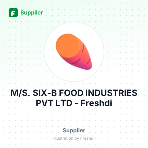 M/S. SIX-B FOOD INDUSTRIES PVT LTD – summary card, no photo uploaded yet