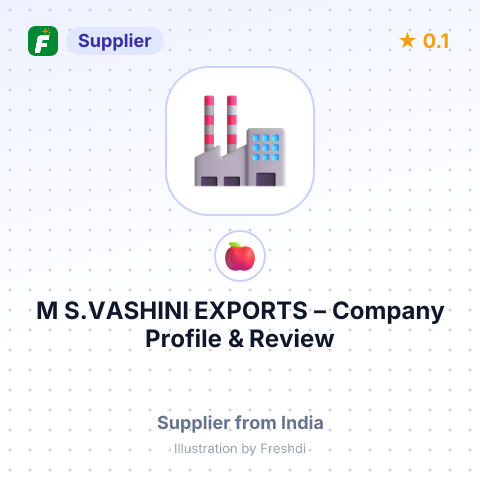 M S.VASHINI EXPORTS – summary card, no photo uploaded yet