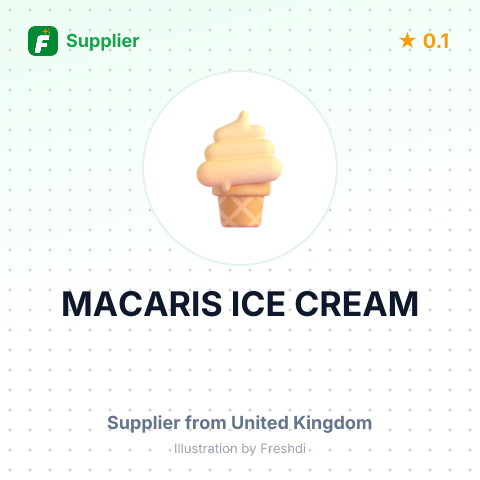 MACARIS ICE CREAM – summary card, no photo uploaded yet