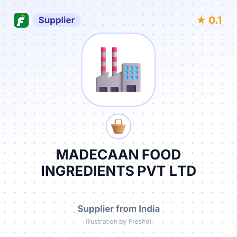 MADECAAN FOOD INGREDIENTS PVT LTD – summary card, no photo uploaded yet