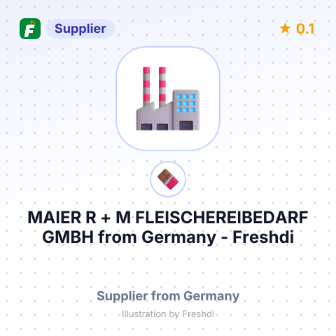 MAIER R + M FLEISCHEREIBEDARF GMBH – summary card, no photo uploaded yet