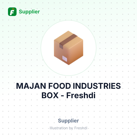 MAJAN FOOD INDUSTRIES BOX – summary card, no photo uploaded yet