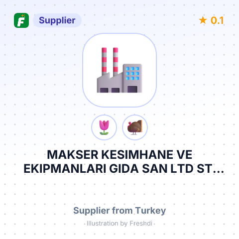 MAKSER KESIMHANE VE EKIPMANLARI GIDA SAN LTD STI – summary card, no photo uploaded yet