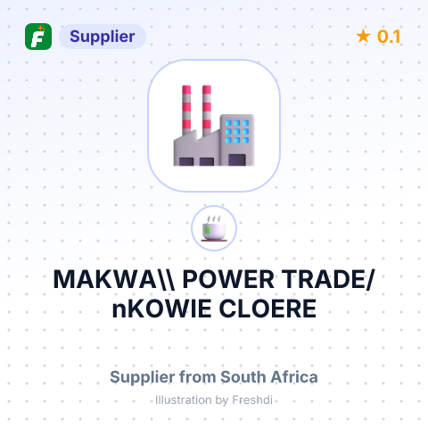 MAKWA\\ POWER TRADE/nKOWIE CLOERE RD/nSPRINGBOK/nRSA – summary card, no photo uploaded yet