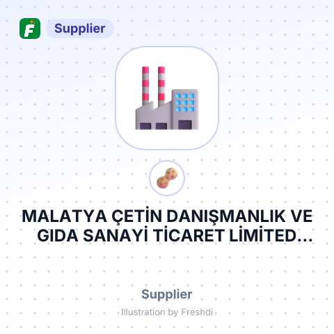 MALATYA ÇETİN DANIŞMANLIK VE GIDA SANAYİ TİCARET LİMİTED ŞİRKETİ – summary card, no photo uploaded yet