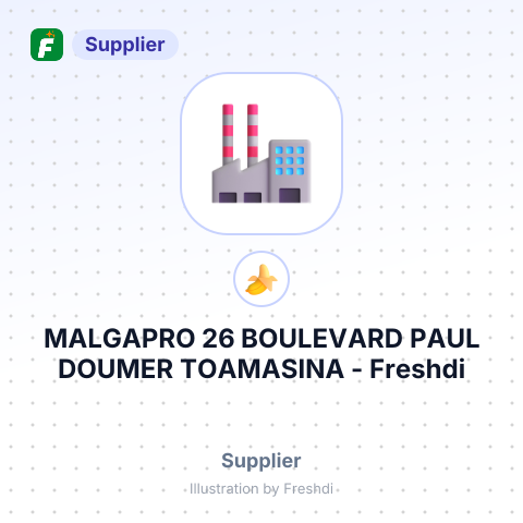 MALGAPRO 26 BOULEVARD PAUL DOUMER TOAMASINA – summary card, no photo uploaded yet