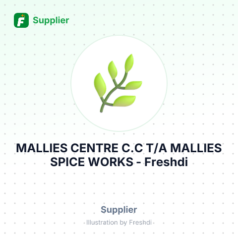 MALLIES CENTRE C.C T/A MALLIES SPICE WORKS – summary card, no photo uploaded yet