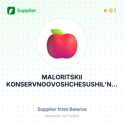 MALORITSKII KONSERVNOOVOSHCHESUSHIL'NYI KOMBINAT – summary card, no photo uploaded yet