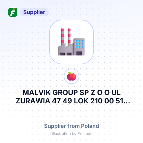 MALVIK GROUP SP Z O O UL ZURAWIA 47 49 LOK 210 00 515 WARSZAWA POLAND – summary card, no photo uploaded yet