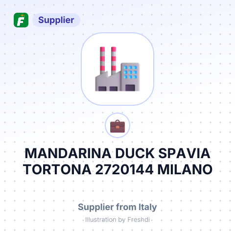 MANDARINA DUCK SPAVIA TORTONA 2720144 MILANO – summary card, no photo uploaded yet