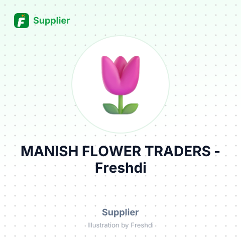 MANISH FLOWER TRADERS – summary card, no photo uploaded yet