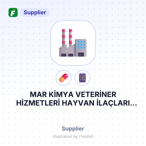 MAR KİMYA VETERİNER HİZMETLERİ HAYVAN İLAÇLARI HAYVANCILIK İTHALAT İHRACAT PAZARLAMA SANAYİ VE TİCARET LİMİTED ŞİRKETİ – summary card, no photo uploaded yet