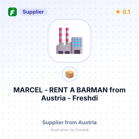 MARCEL - RENT A BARMAN – summary card, no photo uploaded yet