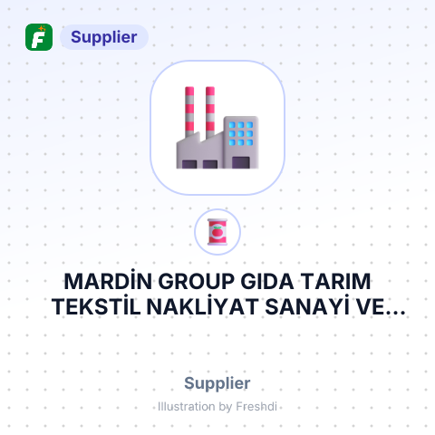 MARDİN GROUP GIDA TARIM TEKSTİL NAKLİYAT SANAYİ VE TİCARET LİMİTED ŞİRKETİ – summary card, no photo uploaded yet