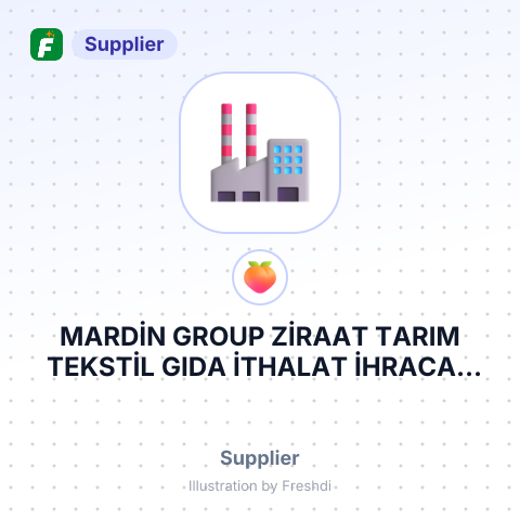 MARDİN GROUP ZİRAAT TARIM TEKSTİL GIDA İTHALAT İHRACAT SANAYİ VE TİCARET LİMİTED ŞİRKETİ – summary card, no photo uploaded yet