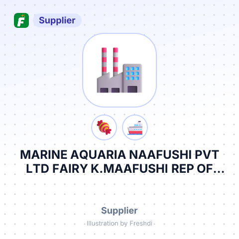 MARINE AQUARIA NAAFUSHI PVT LTD FAIRY K.MAAFUSHI REP OF MALDIVES MV – summary card, no photo uploaded yet