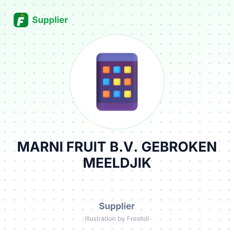 MARNI FRUIT B.V. GEBROKEN MEELDJIK – summary card, no photo uploaded yet
