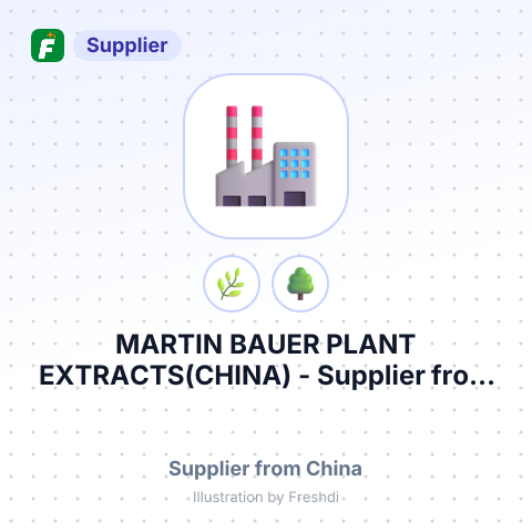 MARTIN BAUER PLANT EXTRACTS(CHINA) – summary card, no photo uploaded yet
