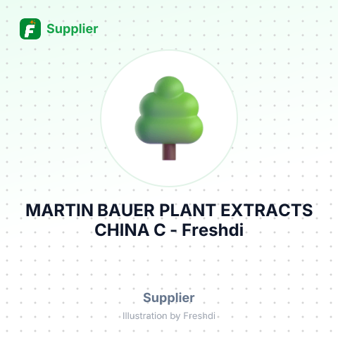 MARTIN BAUER PLANT EXTRACTS CHINA C – summary card, no photo uploaded yet