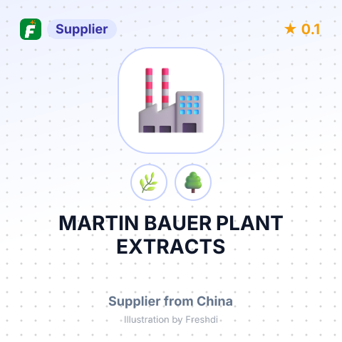 MARTIN BAUER PLANT EXTRACTS – summary card, no photo uploaded yet